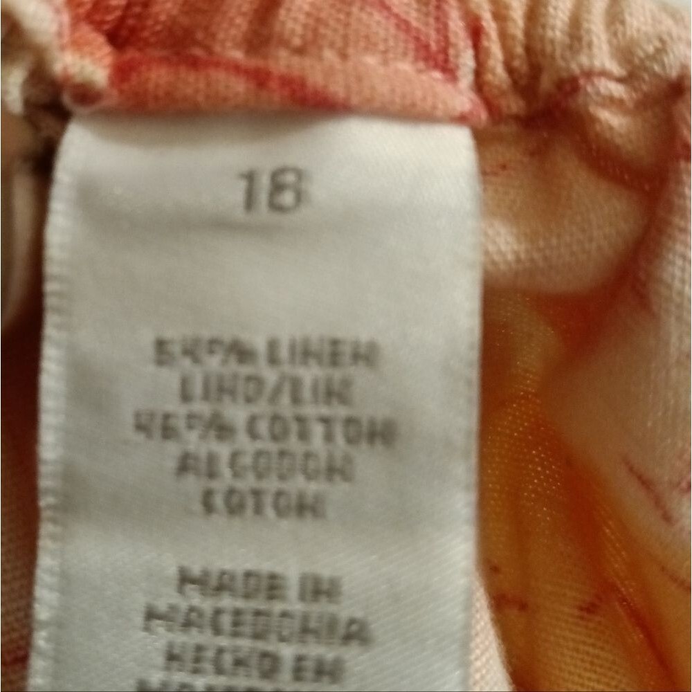 Pink Ditzy Floral Linen Cotton Elastic Waist Pocketed Maxi Plus Size Skirt… - Picture 6 of 9
